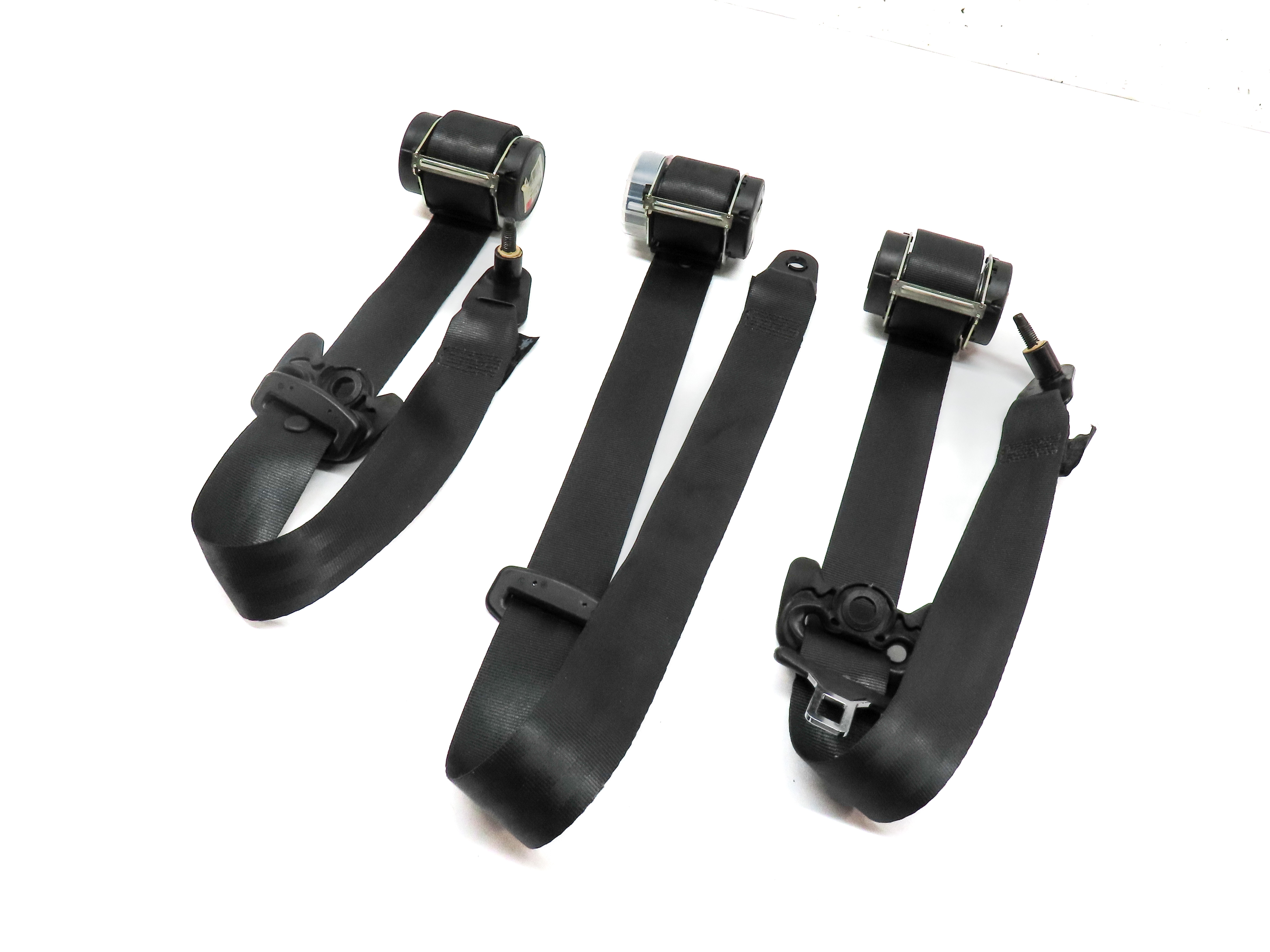 12 LAND ROVER LR4 (L319) REAR 2ND ROW LEFT CENTER RIGHT SEATBELT RETRACTOR SET/3 — exact item pictured